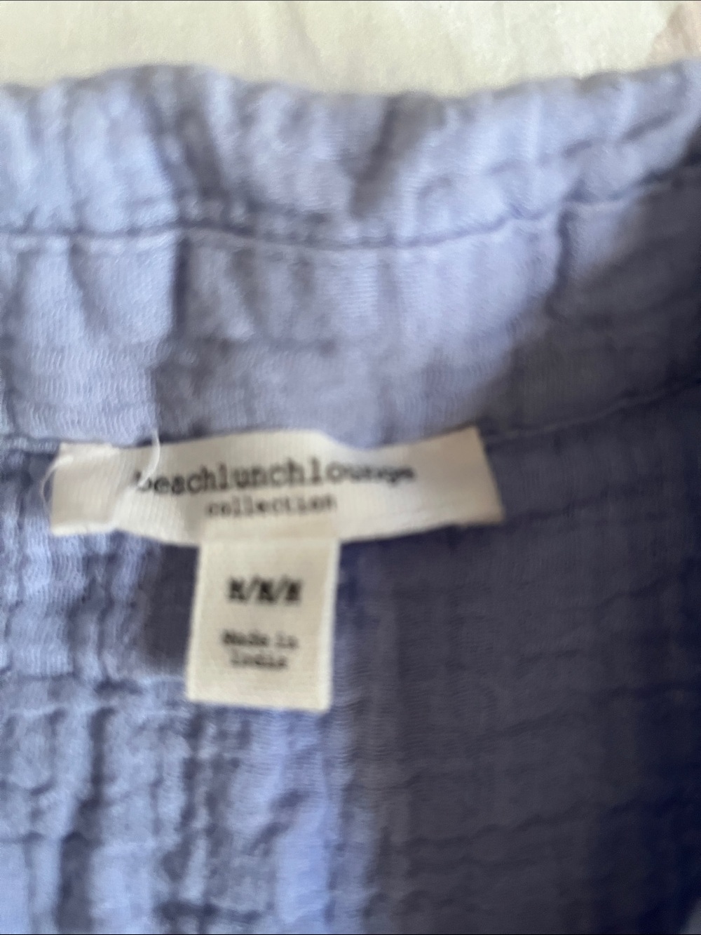 beachlunchlounge Womens light Blue Crinkle Shirt - Picture 2 of 6
